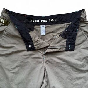 Howler‎ Brothers Shorts 35 Olive Nylon Quick Dry “Heed The Call” Hiking Fishing